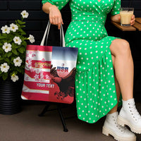 USA and Japan Rugby Custom Tote Bag Eagles Brave Blossoms Together Pacific - Polynesian Pride