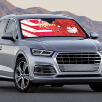 Canada and Japan Rugby Custom Auto Sun Shade Canucks Brave Blossoms Together Pacific - Polynesian Pride