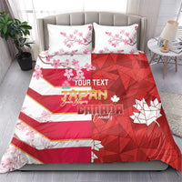 Canada and Japan Rugby Custom Bedding Set Canucks Brave Blossoms Together Pacific - Polynesian Pride