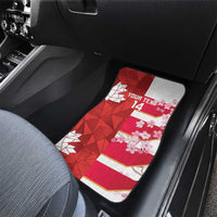 Canada and Japan Rugby Custom Car Mats Canucks Brave Blossoms Together Pacific - Polynesian Pride