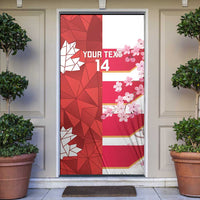 Canada and Japan Rugby Custom Door Cover Canucks Brave Blossoms Together Pacific - Polynesian Pride