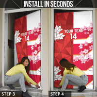 Canada and Japan Rugby Custom Door Cover Canucks Brave Blossoms Together Pacific - Polynesian Pride
