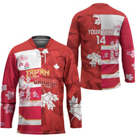 Canada and Japan Rugby Custom Hockey Jersey Canucks Brave Blossoms Together Pacific LT14 - Polynesian Pride