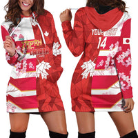 Canada and Japan Rugby Custom Hoodie Dress Canucks Brave Blossoms Together Pacific - Polynesian Pride