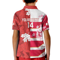 Canada and Japan Rugby Custom Kid Polo Shirt Canucks Brave Blossoms Together Pacific - Polynesian Pride