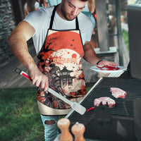 Samurai Warrior Japan Apron Red-blossomed Tree Classic Japanese Stylized LT14 - Polynesian Pride