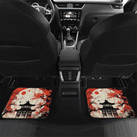 Samurai Warrior Japan Car Mats Red-blossomed Tree Classic Japanese Stylized - Polynesian Pride