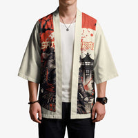 Samurai Warrior Japan Kimono Red-blossomed Tree Classic Japanese Stylized - Polynesian Pride