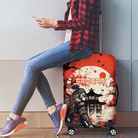Samurai Warrior Japan Luggage Cover Red-blossomed Tree Classic Japanese Stylized - Polynesian Pride