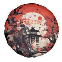 Samurai Warrior Japan Spare Tire Cover Red-blossomed Tree Classic Japanese Stylized - Polynesian Pride