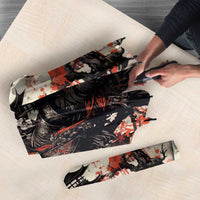 Samurai Warrior Japan Umbrella Red-blossomed Tree Classic Japanese Stylized LT14 - Polynesian Pride