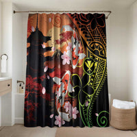 Hawaiian and Japanese Bathroom Set Koi Fish With Kanaka Polynesian Tattoo - Polynesian Pride