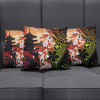 Hawaiian and Japanese Pillow Cover Koi Fish With Kanaka Polynesian Tattoo - Polynesian Pride