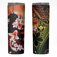 Hawaiian and Japanese Skinny Tumbler Koi Fish With Kanaka Polynesian Tattoo - Polynesian Pride