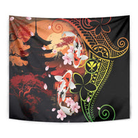 Hawaiian and Japanese Tapestry Koi Fish With Kanaka Polynesian Tattoo - Polynesian Pride