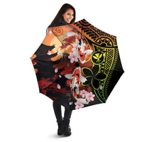 Hawaiian and Japanese Umbrella Koi Fish With Kanaka Polynesian Tattoo LT14 - Polynesian Pride