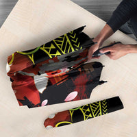 Hawaiian and Japanese Umbrella Koi Fish With Kanaka Polynesian Tattoo LT14 - Polynesian Pride