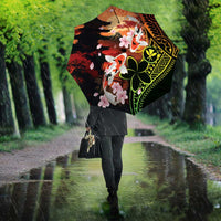 Hawaiian and Japanese Umbrella Koi Fish With Kanaka Polynesian Tattoo LT14 - Polynesian Pride