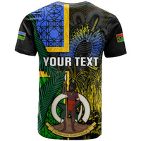 Personalised South Sea Islanders T Shirt Kanakas With Vanuatu Coat Of Arms LT14 - Polynesian Pride