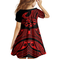 polynesia-family-matching-off-shoulder-long-sleeve-dress-and-hawaiian-shirt-fish-hook-tattoo-go-fishing-polynesian-pattern-red