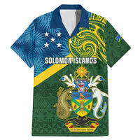 solomon-islands-family-matching-mermaid-dress-and-hawaiian-shirt-tropical-leaves-with-melanesian-pattern