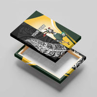 New Zealand and South Africa Rugby Custom Canvas Wall Art Maori Silver Fern Springbok Together - Polynesian Pride