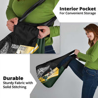 New Zealand and South Africa Rugby Custom Grocery Bag Maori Silver Fern Springbok Together - Polynesian Pride