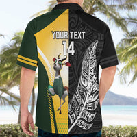 New Zealand and South Africa Rugby Custom Hawaiian Shirt Maori Silver Fern Springbok Together - Polynesian Pride