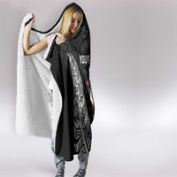New Zealand and South Africa Rugby Custom Hooded Blanket Maori Silver Fern Springbok Together - Polynesian Pride