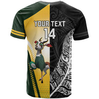 New Zealand and South Africa Rugby Custom T Shirt Maori Silver Fern Springbok Together - Polynesian Pride