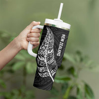 New Zealand and South Africa Rugby Tumbler With Handle Maori Silver Fern Springbok Together - Polynesian Pride