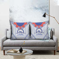 Queen Salote College 100 Years Personalized Pillow Cover Tonga QSC Heilala Lei White Ngatu Pattern LT14 - Polynesian Pride