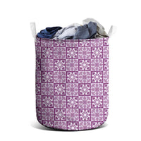 Poni Palaka Quilt Hawaii Laundry Basket Hawaiian Tropical Monstera Sea Turtle LT14 - Polynesian Pride