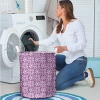 Poni Palaka Quilt Hawaii Laundry Basket Hawaiian Tropical Monstera Sea Turtle LT14 - Polynesian Pride