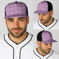 Poni Palaka Quilt Hawaii Baseball Net Cap Hawaiian Tropical Monstera Sea Turtle LT14 - Polynesian Pride