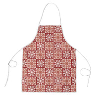 Ulaula Palaka Quilt Hawaii Apron Hawaiian Tropical Monstera Sea Turtle LT14 Red - Polynesian Pride