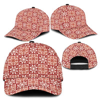 Ulaula Palaka Quilt Hawaii Classic Cap Hawaiian Tropical Monstera Sea Turtle LT14 - Polynesian Pride