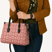 Ulaula Palaka Quilt Hawaii Leather Bag Hawaiian Tropical Monstera Sea Turtle LT14 - Polynesian Pride