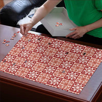 Ulaula Palaka Quilt Hawaii Puzzle Hawaiian Tropical Monstera Sea Turtle LT14 - Polynesian Pride