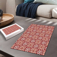 Ulaula Palaka Quilt Hawaii Puzzle Hawaiian Tropical Monstera Sea Turtle LT14 - Polynesian Pride