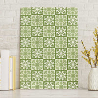 Omaomao Palaka Quilt Hawaii Canvas Wall Art Hawaiian Tropical Monstera Sea Turtle