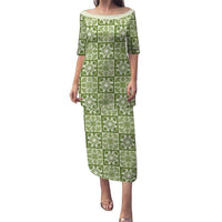 Omaomao Palaka Quilt Hawaii Family Matching Puletasi and Hawaiian Shirt Hawaiian Tropical Monstera Sea Turtle