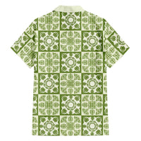 Omaomao Palaka Quilt Hawaii Family Matching Tank Maxi Dress and Hawaiian Shirt Hawaiian Tropical Monstera Sea Turtle