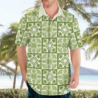 Omaomao Palaka Quilt Hawaii Hawaiian Shirt Hawaiian Tropical Monstera Sea Turtle LT14 - Polynesian Pride