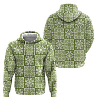 Omaomao Palaka Quilt Hawaii Hoodie Hawaiian Tropical Monstera Sea Turtle