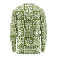 Omaomao Palaka Quilt Hawaii Long Sleeve Shirt Hawaiian Tropical Monstera Sea Turtle LT14 - Polynesian Pride