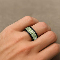 Omaomao Palaka Quilt Hawaii Spinner Ring Hawaiian Tropical Monstera Sea Turtle LT14 - Polynesian Pride