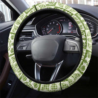 Omaomao Palaka Quilt Hawaii Steering Wheel Cover Hawaiian Tropical Monstera Sea Turtle LT14 - Polynesian Pride
