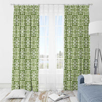 Omaomao Palaka Quilt Hawaii Window Curtain Hawaiian Tropical Monstera Sea Turtle