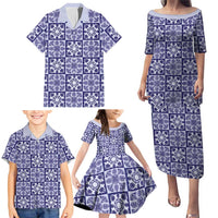 Polu Palaka Quilt Hawaii Family Matching Puletasi and Hawaiian Shirt Hawaiian Tropical Monstera Sea Turtle